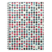 継ぎ目のない幾何学的パターンデザイン図 ノートブック (正面)