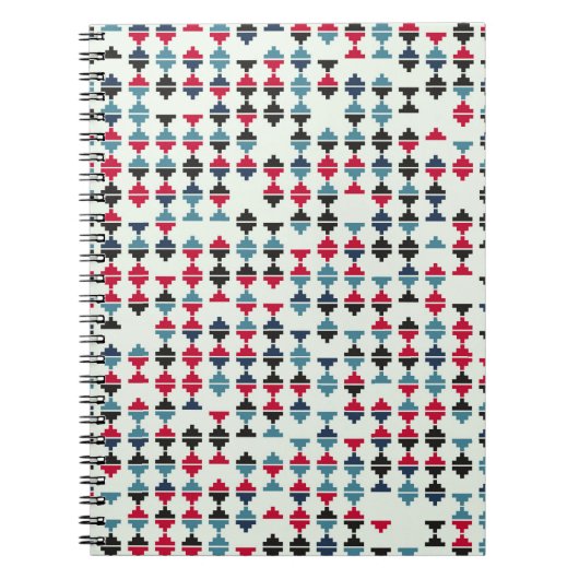 継ぎ目のない幾何学的パターンデザイン図 ノートブック (正面)