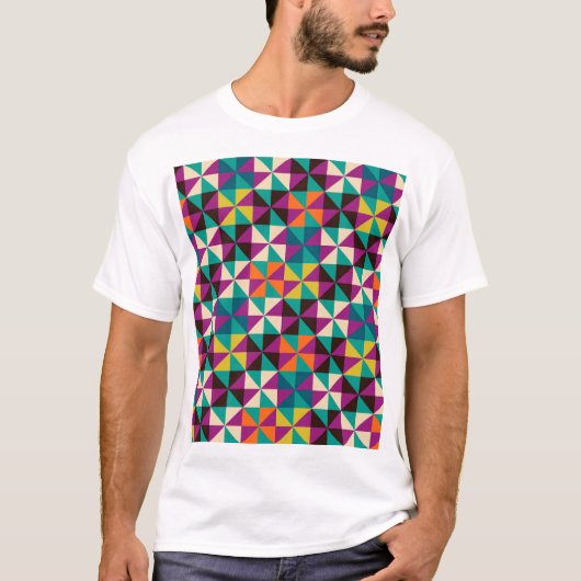 継ぎ目のない幾何学的モダン、パターンデザイン。 Tシャツ (正面)