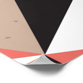 継ぎ目のない幾何学的白黒サンゴ3DシェイプBro ポスター (角)