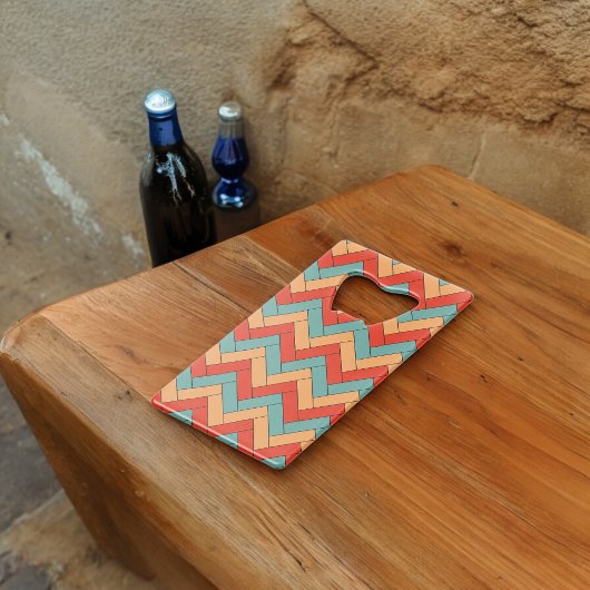 継ぎ目のない幾何形状パターン クレジットカード栓抜き