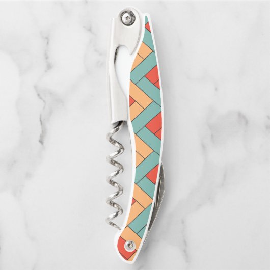 継ぎ目のない幾何形状パターン ソムリエナイフ (正面)