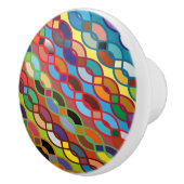 継ぎ目のない幾何数々の色のチェーンパターン セラミックノブ (右)