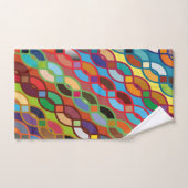 継ぎ目のない幾何数々の色のチェーンパターン ハンドタオル (ハンドタオル)