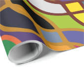 継ぎ目のない幾何数々の色のチェーンパターン ラッピングペーパー (ロールコーナー)