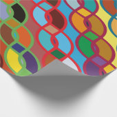 継ぎ目のない幾何数々の色のチェーンパターン ラッピングペーパー (角)