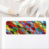 継ぎ目のない幾何数々の色のチェーンパターン ラベル (インサイチュ)