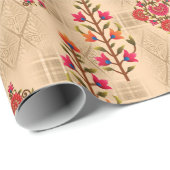 継ぎ目のない抽象芸術ムガルの花柄 ラッピングペーパー (ロールコーナー)