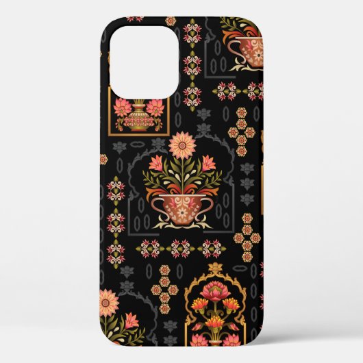 継ぎ目のない抽象芸術ムガルの花柄 Case-Mate iPhoneケース (裏面)