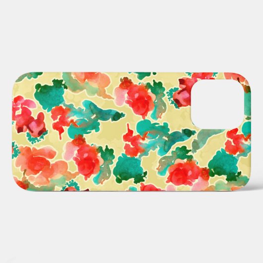 継ぎ目のない抽象芸術描の花 Case-Mate iPhoneケース (裏面 (横))
