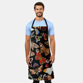 継ぎ目のない昆虫の模様 エプロン (着用した状態)