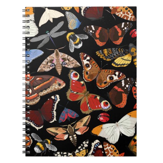 継ぎ目のない昆虫の模様 ノートブック (正面)