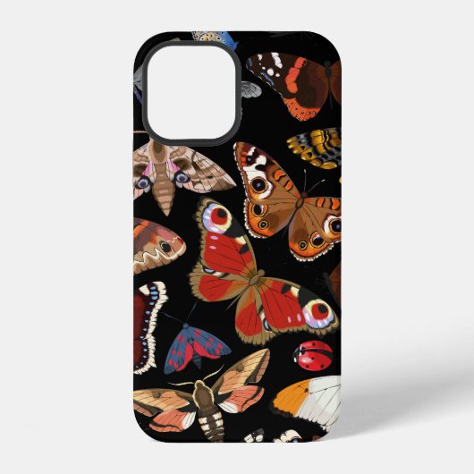 継ぎ目のない昆虫の模様 iPhoneケース (裏面)