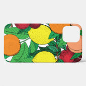 継ぎ目のない果実柄、手描きのスケッチ、オレンジ Case-Mate iPhoneケース (裏面 (横))