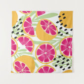 継ぎ目のない果実、熱帯lのグレープフルーツ タペストリー (正面(横))