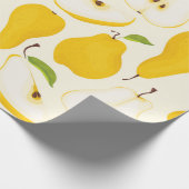 継ぎ目のない梨の模様。全違う果 ラッピングペーパー (角)