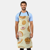 継ぎ目のない様々なペストリー模様 エプロン (着用した状態)