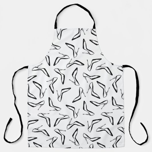 継ぎ目のない模様とハイヒールの美しい靴 エプロン (正面)