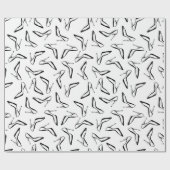 継ぎ目のない模様とハイヒールの美しい靴 ラッピングペーパー (フラット)