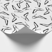 継ぎ目のない模様とハイヒールの美しい靴 ラッピングペーパー (角)