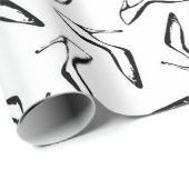 継ぎ目のない模様とハイヒールの美しい靴 ラッピングペーパー (ロールコーナー)