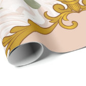 継ぎ目のない模様とバラ、バロックゴールデンエレ ラッピングペーパー (ロールコーナー)