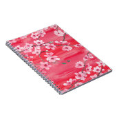 継ぎ目のない模様と美しいさくらんぼの花の花の花 ノートブック (右側)