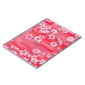 継ぎ目のない模様と美しいさくらんぼの花の花の花 ノートブック (左側)