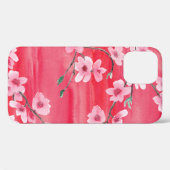 継ぎ目のない模様と美しいさくらんぼの花の花の花 Case-Mate iPhoneケース (裏面 (横))