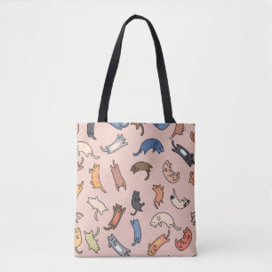 継ぎ目のない模様の猫,イラストレーション トートバッグ
