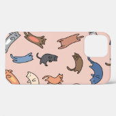 継ぎ目のない模様の猫,イラストレーション Case-Mate iPhoneケース (裏面 (横))