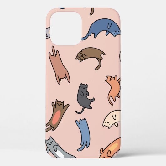 継ぎ目のない模様の猫,イラストレーション Case-Mate iPhoneケース (裏面)