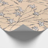 継ぎ目のない模様の鐘の花パステルの線の芸術。 ラッピングペーパー (角)