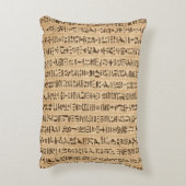 継ぎ目のない模様グランジのエジプト絵文字 アクセントクッション (裏面(縦))