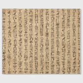 継ぎ目のない模様グランジのエジプト絵文字 ラッピングペーパー (フラット)