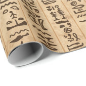 継ぎ目のない模様グランジのエジプト絵文字 ラッピングペーパー (ロールコーナー)