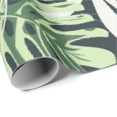 継ぎ目のない模様葉、熱帯の花と花  ラッピングペーパー (ロールコーナー)