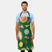 継ぎ目のない模様（熱帯果実） エプロン (着用した状態)