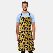 継ぎ目のない水彩アニマルプリント模様 エプロン (着用した状態)