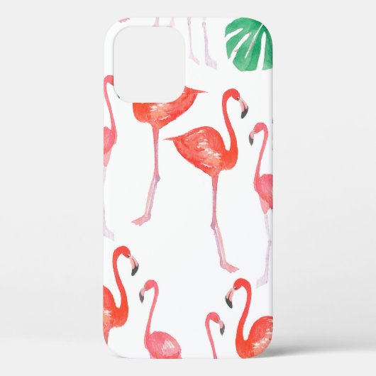 継ぎ目のない水彩フラミンゴ科w Case-Mate iPhoneケース (裏面)