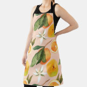 継ぎ目のない水彩模様とミカン エプロン (インサイチュ)
