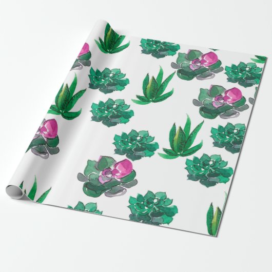 継ぎ目のない水彩模様（多汁） ラッピングペーパー (アンロールド)