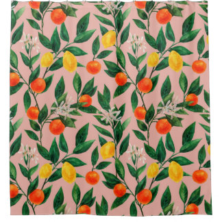 継ぎ目のない水彩模様。bで作られたオーナメント シャワーカーテン