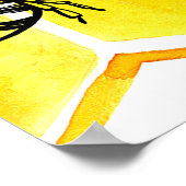 継ぎ目のない水彩画（ハネコメとリー） ポスター (角)