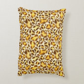 継ぎ目のない水色ヒョウ柄 アクセントクッション (裏面(縦))