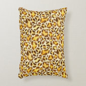 継ぎ目のない水色ヒョウ柄 アクセントクッション (正面(垂直))