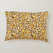 継ぎ目のない水色ヒョウ柄 アクセントクッション (裏面)