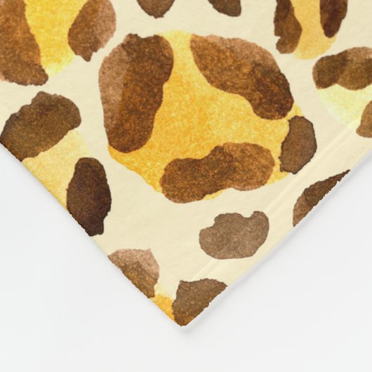 継ぎ目のない水色ヒョウ柄 フリースブランケット (角)