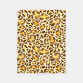 継ぎ目のない水色ヒョウ柄 フリースブランケット (正面)