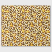 継ぎ目のない水色ヒョウ柄 ラッピングペーパー (フラット)